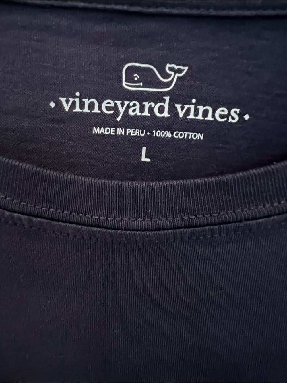 NWOT Vineyard Vines Navy Tie-Dye Long Sleeve Tee - Picture 3 of 6